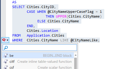 使用SQL Prompt重构批处理或对象