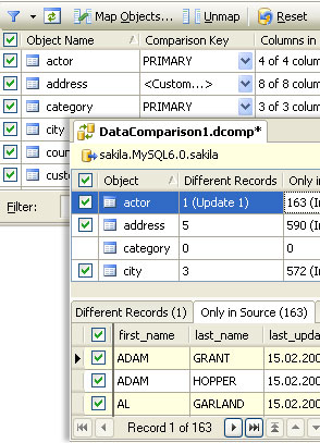 dbForge Data Compare for MySQL screenshot