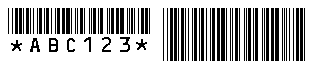 Code 3 of 9 bar code font