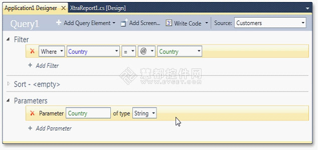 使用Xtrareport如何在服务器上使用LightSwitch Query过滤报表